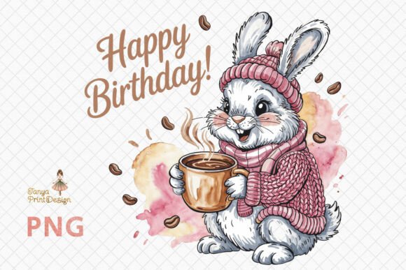 Download Cute Bunny Happy Birthday Clipart | PNG - Cute bunny Collection