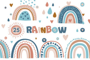Download Modern Rainbow Digital Clipart Set - Digital clipart set Collection