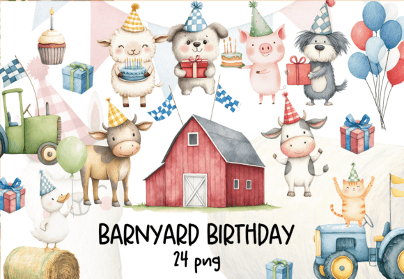 Download Cute Farm Animals Clipart for Kids Party - Clipart for kids Collection