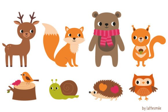 Download Cute Forest Animals Set, 8 PNG Images - Premium Resources
