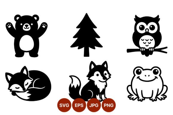 Download Cute Forest Animals Vector Art - Premium Bundle