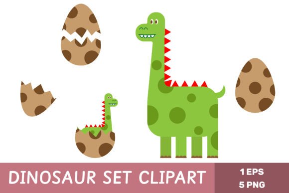 Download Dinosaur Set Clipart for Kids - Premium Resources