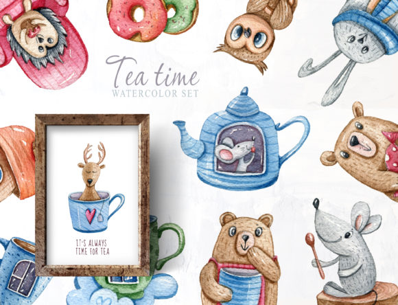 Download Watercolor Cute Forest Animals Clipart - Cute forest animals Collection