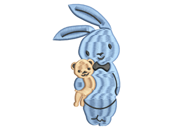 Download Cute Bunny Hugging Teddy Bear - Cute bunny Collection