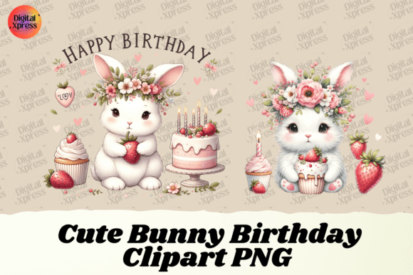 Download Cute Bunny Birthday Clipart PNG - Cute bunny Collection